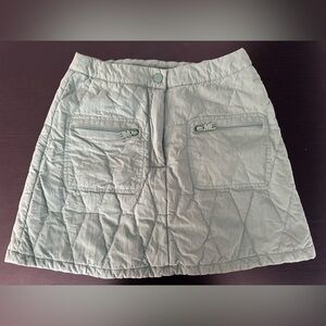 Melody Ehsani Quilted Mini Skirt in Light Gray